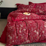 Bedding Set Cotton Satin Floral Jacquard