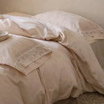 Bedding Set Cotton Satin Floral Jacquard 4 Piece
