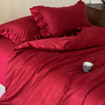 Bedding Set Cotton Satin Floral Jacquard 4-Piece
