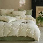 Bedding Set Cotton Satin Floral Jacquard Machine Washable