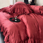 Bedding Set Cotton Satin Heart Jacquard 4-Piece