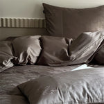 Bedding Set Cotton Satin Jacquard 4-Piece Concealed Zipper