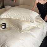 Bedding Set Cotton Satin Jacquard Breathable Skin-Friendly