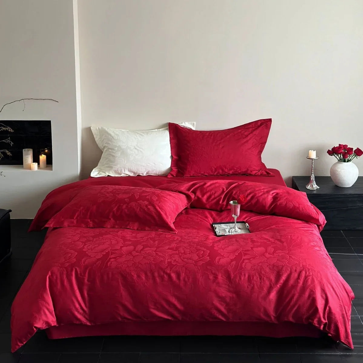 Bedding Set Cotton Satin Jacquard Breathable Skin-Friendly