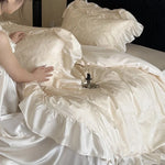 Bedding Set Cotton Satin Jacquard Floral 4-Piece