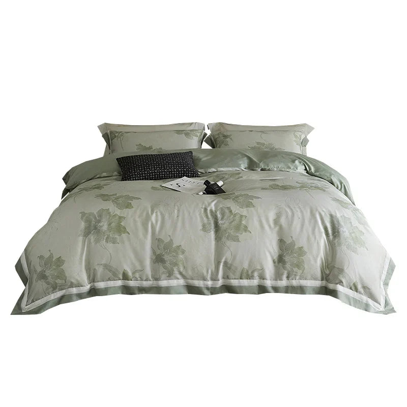 Bedding Set Cotton Satin Large Floral Machine Washable