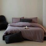 Bedding Set Cotton Satin Patterned Pillowcases with Zipper Closure