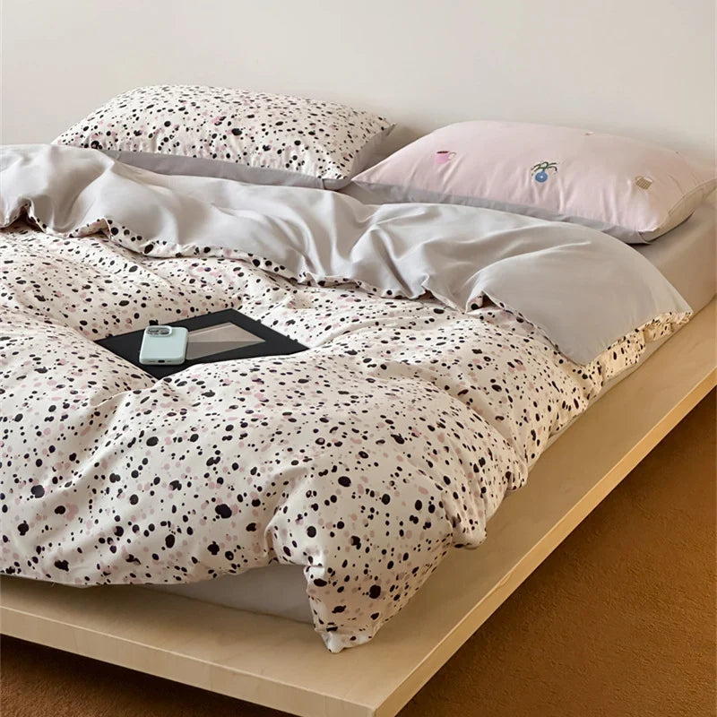 Bedding Set Cotton Satin Reversible Machine Washable