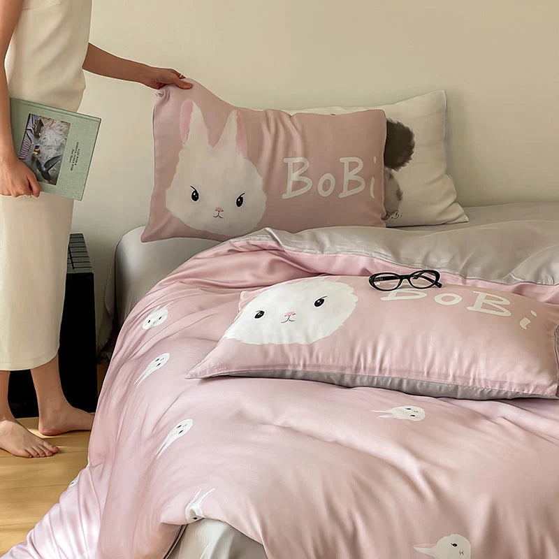 Bedding Set Cotton Satin Reversible Panda Design