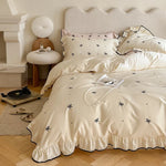 Bedding Set Cotton Satin Temperature-Regulating 4-Piece