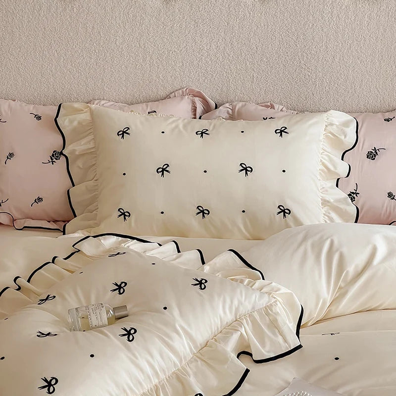 Bedding Set Cotton Satin Temperature-Regulating 4-Piece