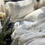 Bedding Set Embroidered Floral Breathable Cotton