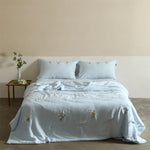 Bedding Set Embroidered Linen-Cotton Breathable