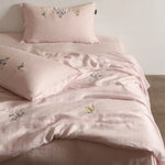 Bedding Set Embroidered Linen-Cotton Breathable
