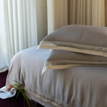 Bedding Set Fine Cotton Satin Ajour Trim Hotel Closure