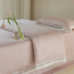 Bedding Set Fine Cotton Satin Ajour Trim Hotel Closure
