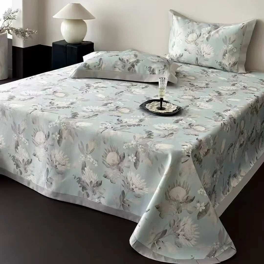 Bedding Set Fine Cotton Satin Toile-de-Jouy Print