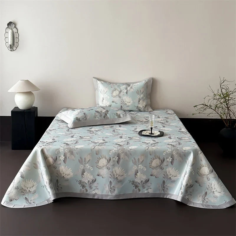 Bedding Set Fine Cotton Satin Toile-de-Jouy Print