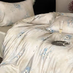 Bedding Set Fine Satin Watercolor Floral 4-Piece
