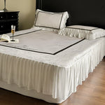 Bedding Set Floral Center Panel With Attached Bed Skirt