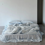 Bedding Set Integrated Bed Skirt Satin-Like Finish & Breathable Fabric