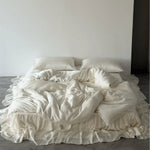 Bedding Set Integrated Bed Skirt Satin-Like Finish & Breathable Fabric