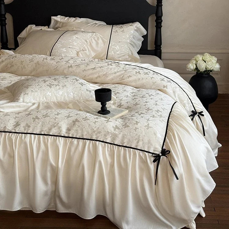 Bedding Set Jacquard Breathable Cotton 4-Piece Set
