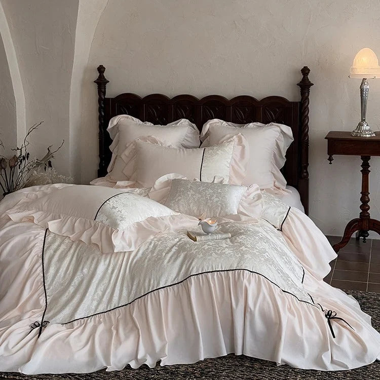 Bedding Set Jacquard Breathable Cotton 4-Piece Set