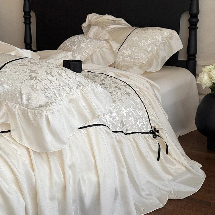 Bedding Set Jacquard Ruffled Edge 4-Piece