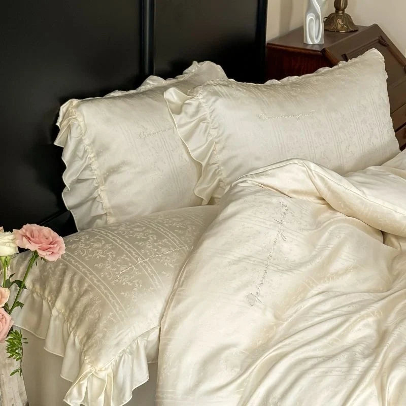 Bedding Set Jacquard Satin Temperature-Regulating 4-Piece