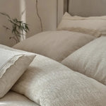 Bedding Set Linen & Cotton Blend Breathable 4-Piece