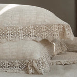 Bedding Set Linen & Cotton Blend Breathable 4-Piece