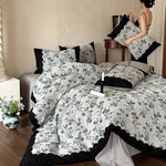 Bedding Set Linen-Cotton Breathable & Machine Washable 4-Piece