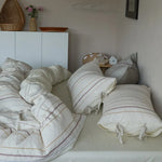 Bedding Set Linen-Cotton Temperature-Regulating Reversible 4-Piece