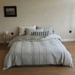 Bedding Set Linen-Cotton Temperature-Regulating Reversible 4-Piece