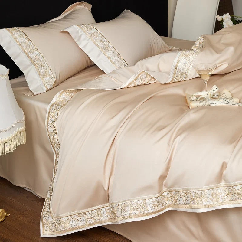 Bedding Set Long-Staple Cotton Embroidered 4-Piece