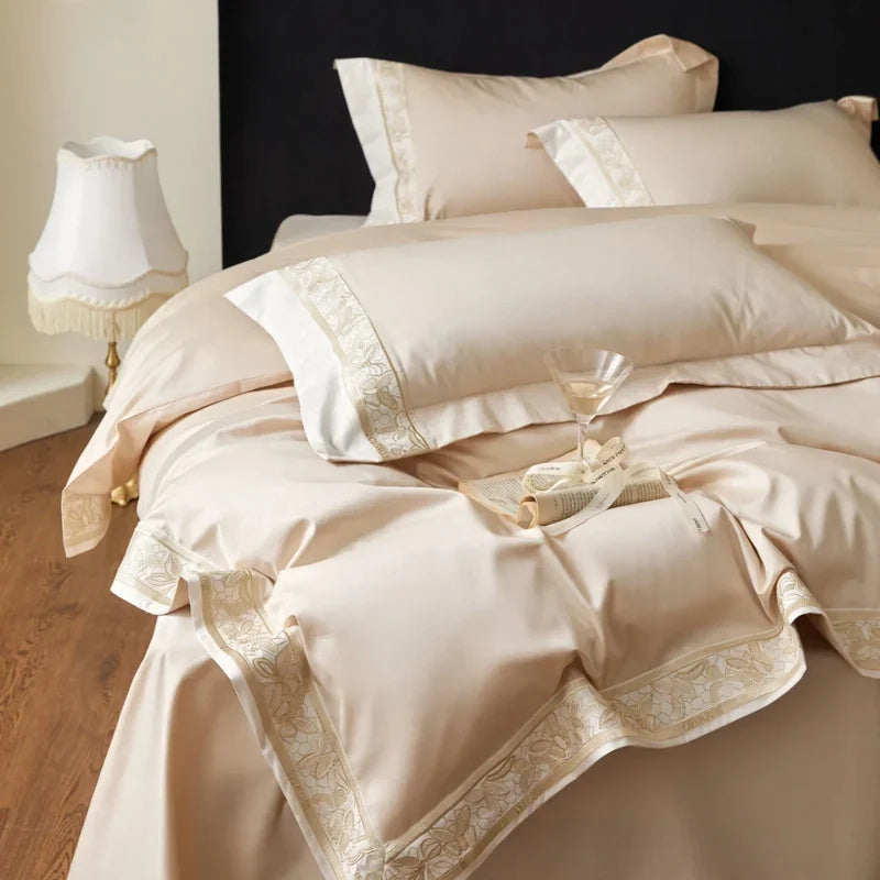 Bedding Set Long-Staple Cotton Embroidered 4-Piece