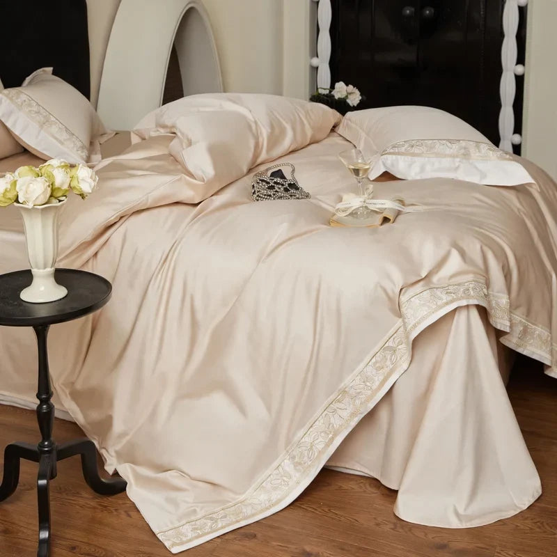 Bedding Set Long-Staple Cotton Embroidered 4-Piece