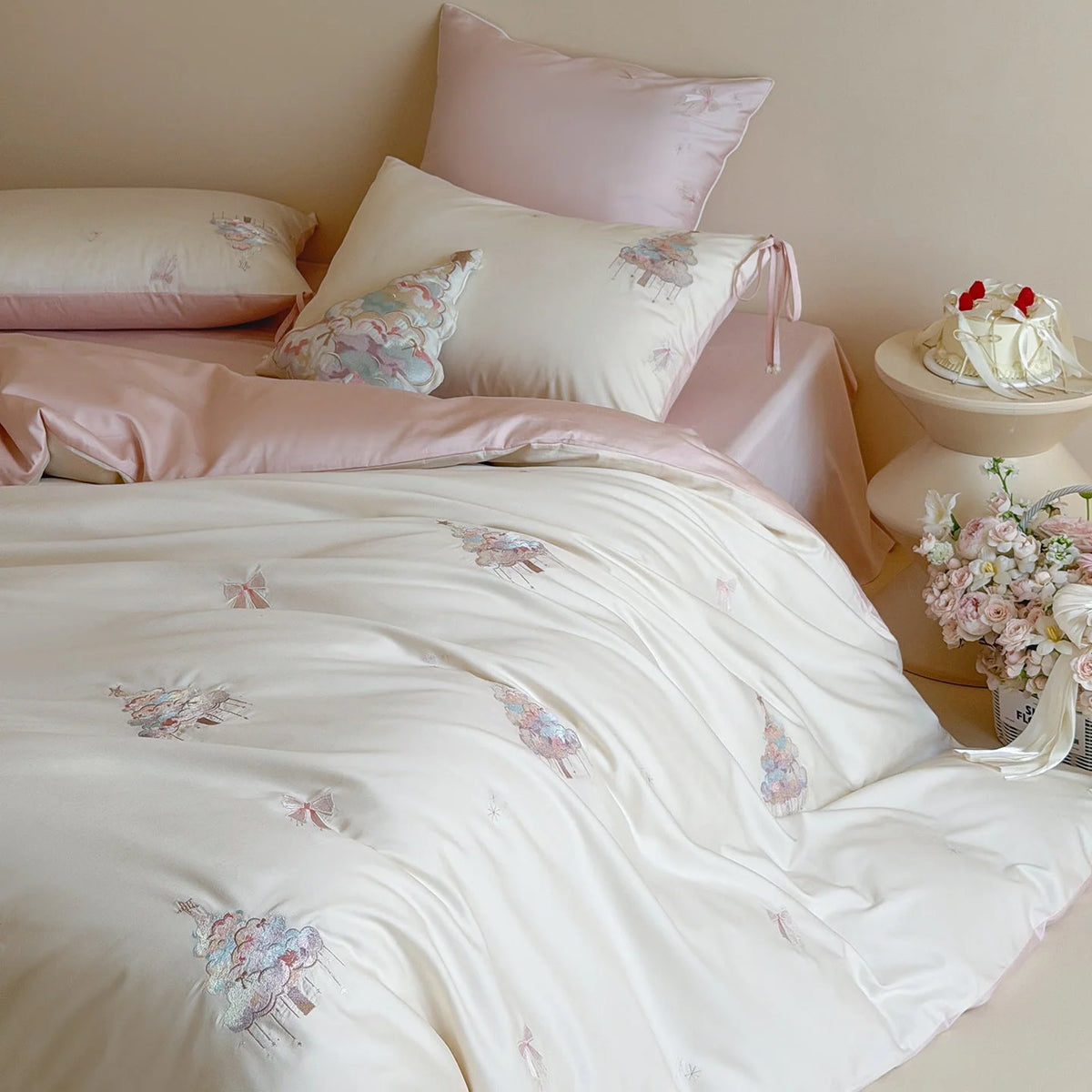 Bedding Set Long-Staple Cotton Fleece-Backed Breathable Comfort