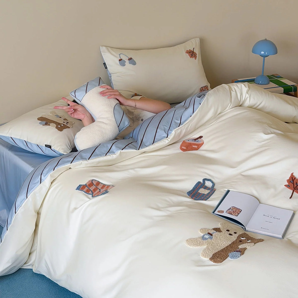 Bedding Set Long-Staple Cotton Fleece-Backed Breathable Comfort
