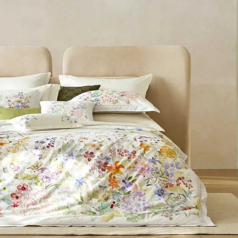 Bedding Set Long-Staple Cotton French Floral Set of 4