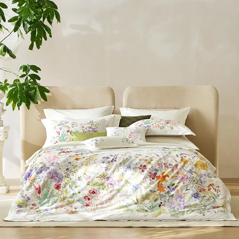 Bedding Set Long-Staple Cotton French Floral Set of 4