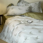 Bedding Set Mako Satin Cotton Butterfly Jacquard 4-Piece