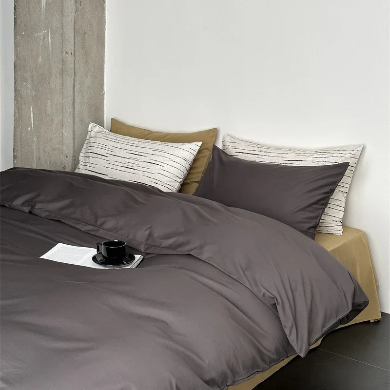 Bedding Set Matte Satin & Breathable Four Piece