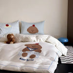 Bedding Set Microfiber Satin Reversible 4-Piece