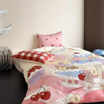 Bedding Set Microfiber Satin Reversible 4-Piece