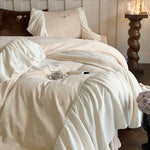 Bedding Set Microfiber Velvet Butterfly Embroidery 4-Piece