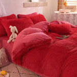 Bedding Set Plush Sherpa Fleece Machine-Washable