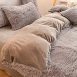 Bedding Set Plush Sherpa Fleece Machine-Washable