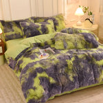 Bedding Set Plush Sherpa Fleece Machine-Washable
